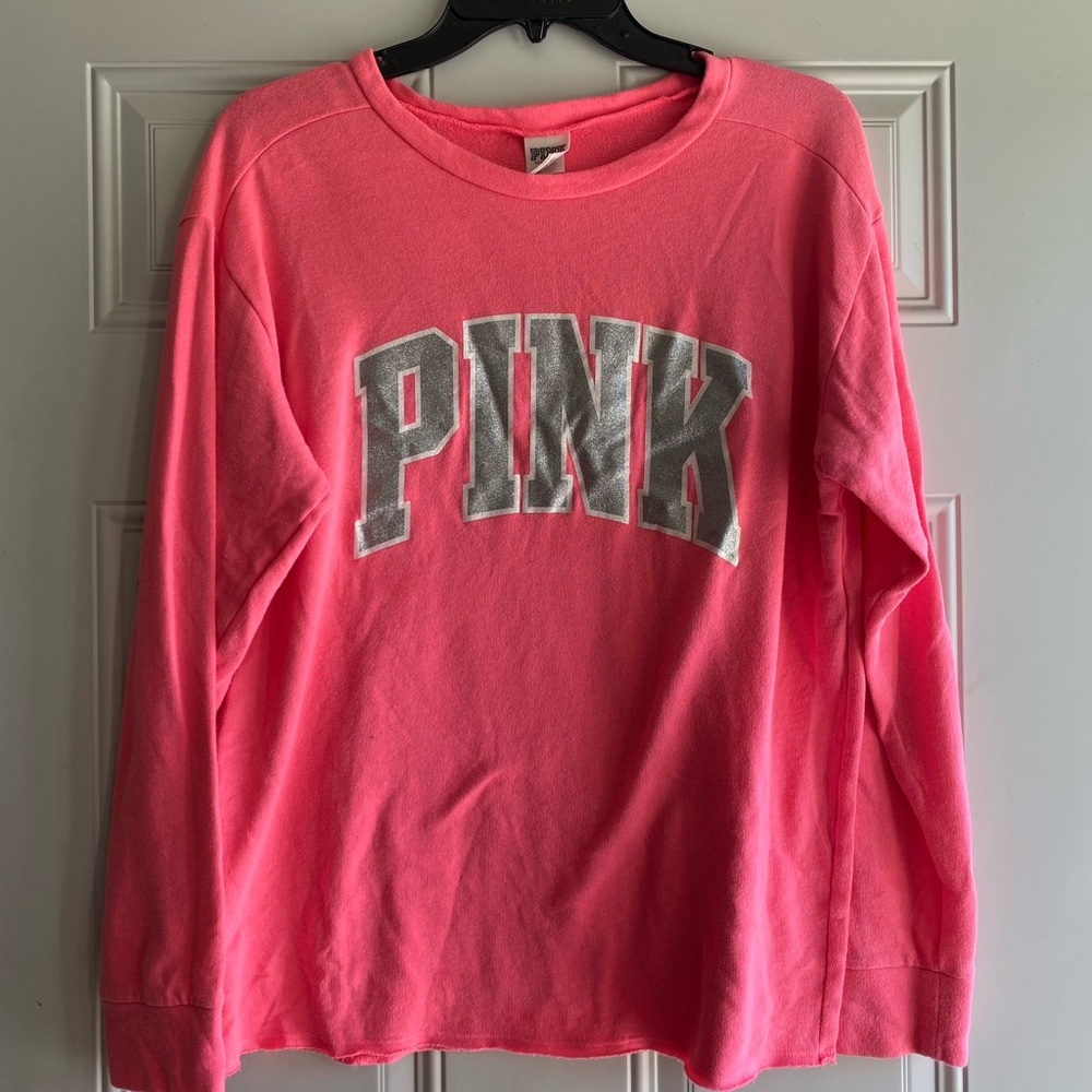 VS PINK CrewNeck Long Sleeve Top SZ S